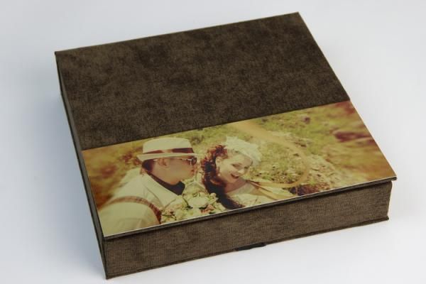 Фотокнига с тканевой обложкой и короб для нее 4