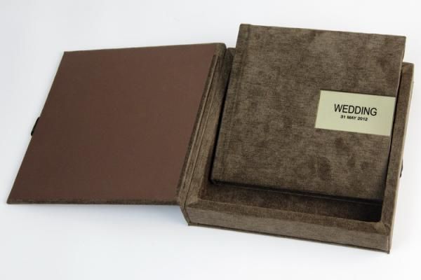 Фотокнига с тканевой обложкой и короб для нее 5